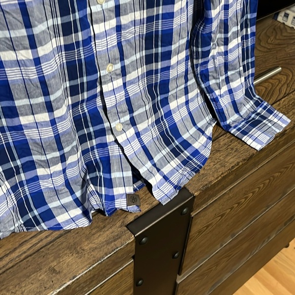 Banana Republic Blue Plaid Men's Shirt - Picture 3 of 7